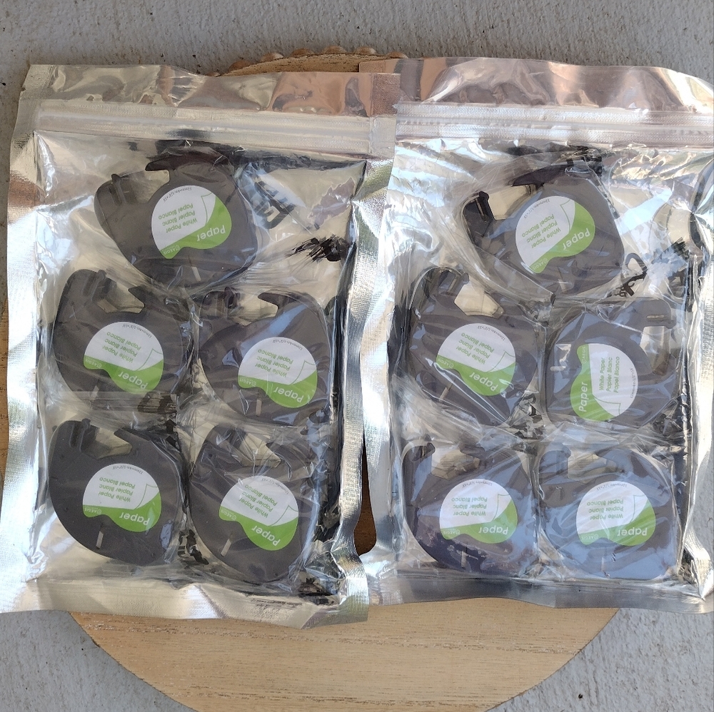  10 packs Compatible Dymo LetraTag Refill 91330  1/2"x13 white paper